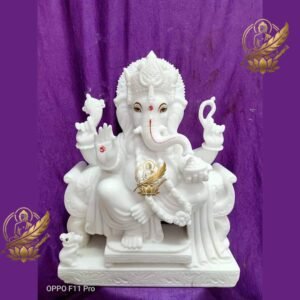 Ganesh Shubha Ashirwad Marble Moorti