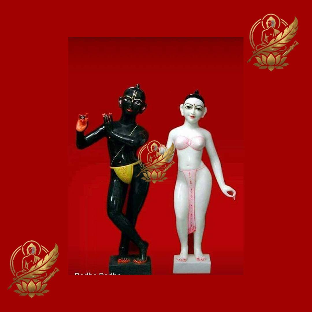 Radha Krishna Divine Harmony Marble Moorti