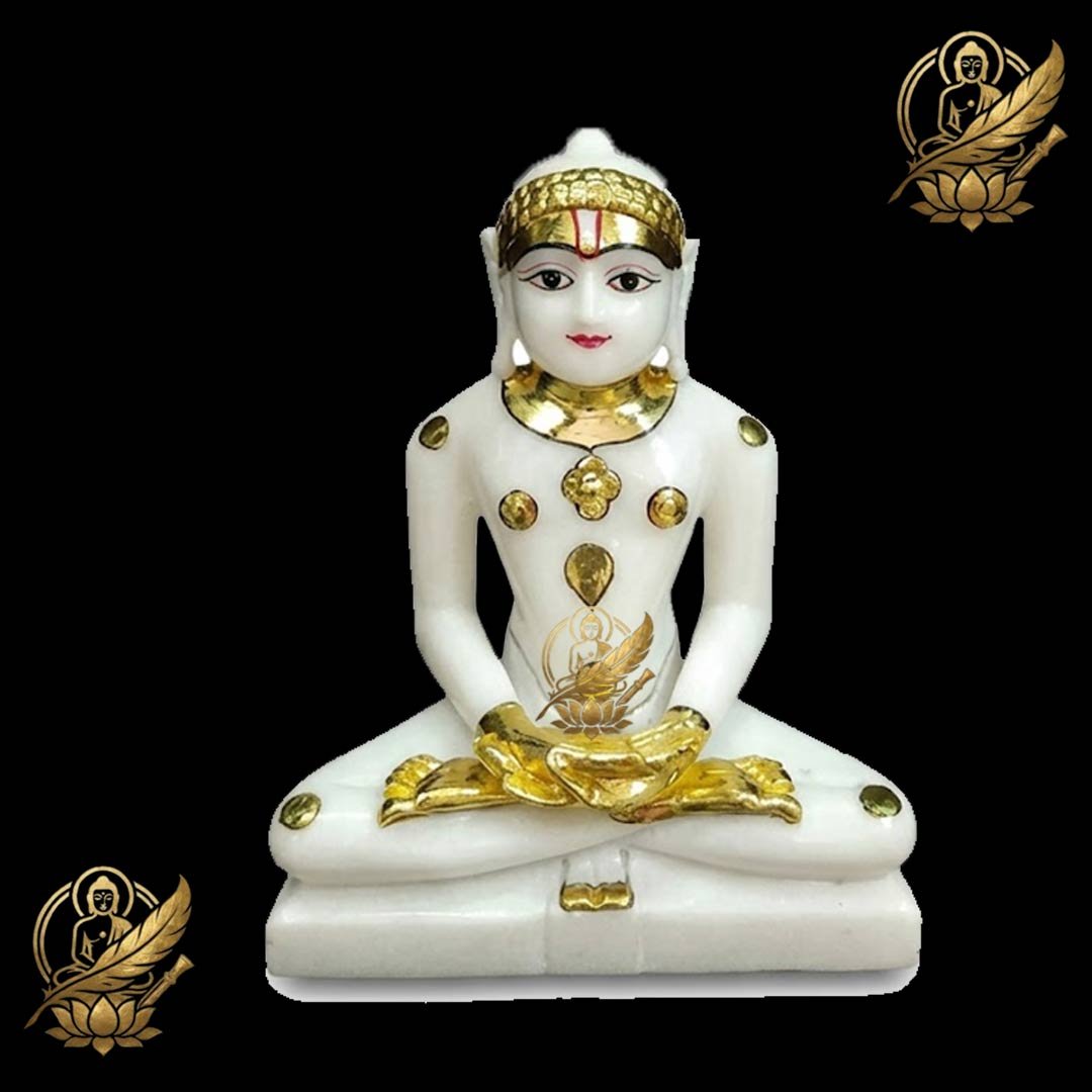 Bhagwan Mahavir Swami Ji White Jain Moorti